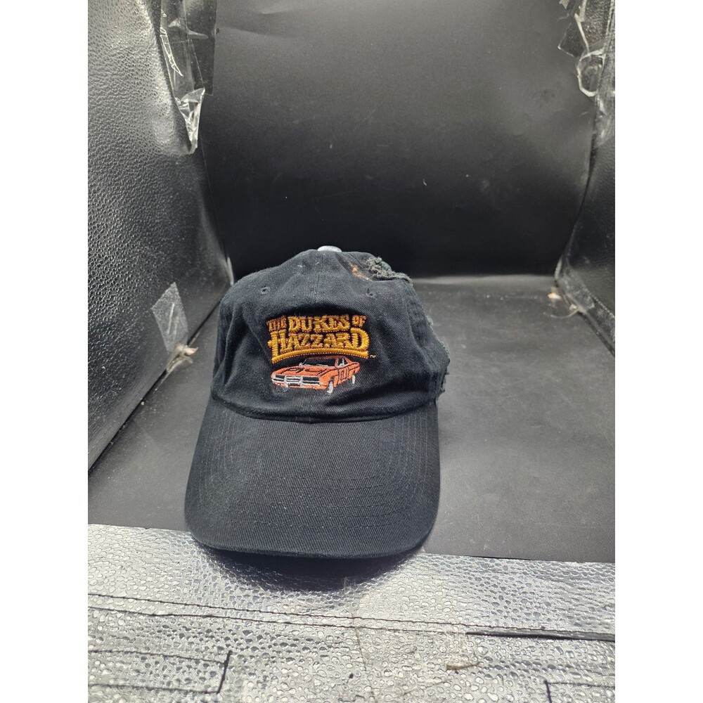 Vintage The Dukes of Hazzard Strapback Hat Distressed Black Cap TV Show USA